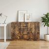 vidaXL Sideboard Geräucherte Eiche 89 x 34,5 x 57 cm Holzwerkstoff 895350 Bild 4