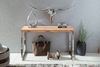 Konsolentisch GUNA Massivholz Akazie Konsole mit Metallbeinen Schreibtisch 120x45 cm Landhaus-Stil Sideboard Bild 5