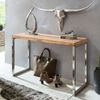 Konsolentisch GUNA Massivholz Akazie Konsole mit Metallbeinen Schreibtisch 120x45 cm Landhaus-Stil Sideboard Bild 2