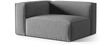 Micadoni Eckmodul Nuria 2-Sitzer Links Samt Grau Bild 2