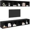 vidaXL TV-Schrankset 4 pcs Schwarz Eichen-Optik 37 x 37 x 107 cm 3393535 Bild 3