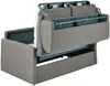 Schlafsofa 3-Sitzer CALIFE - Stoff - Hellgrau - Liegefläche: 140 cm - Matratzenhöhe: 14 cm Bild 5
