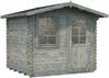 Palmako Gartenhaus Emma 46 m² Gartenhaus aus Holz in Grau Holzhaus mit 28 mm Wandstärke Blockbohlenhaus Bild 2