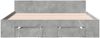 vidaXL Bettgestell mit Schubladen Betongrau 140x200 cm Holzwerkstoff 3280751 Bild 4
