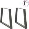 vidaXL Esstisch Beine V-Form 2 Stück Anthrazit 100x(72-73,3) cm Stahl 4012582 Bild 3