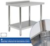 Home Nature Wohnkonzept Edelstahltisch Arbeitstisch Grilltisch Outdoor Küchentisch mit Ablagefläche, stabil bis 90 kg, 83,4 x 60 x 90 cm Bild 3
