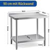 Home Nature Wohnkonzept Edelstahltisch Arbeitstisch Grilltisch Outdoor Küchentisch mit Ablagefläche, stabil bis 90 kg, 83,4 x 60 x 90 cm Bild 2