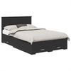 vidaXL Bettrahmen mit Kopfteil Schwarz 135 x 190 cm Holzwerkstoff 3408273 Bild 2