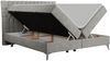 Boxspringbett mit 2 Bettkästen Matratze und Topper - MILEN - 200x200cm - Hellgrau Stoff - H3 Bild 4