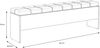 FORTE Bellevue Sitzbank mit Versteck, Holzwerkstoff, Braun/Schwarz, 165 x 54 x 34,8 cm Bild 3