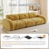 Sofa in Gelb aus Chenille, rahmenloses Modulsofa mit 32D-Schaumstoff und flexiblem Lounge-Design,76x281x95 cm Bild 5