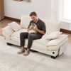 2-Sitzer Sofa B 190 x T 73 x H 84 cm aus Cordstoff mit USB-C-Anschluss Bild 4