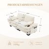 2-Sitzer Sofa B 190 x T 73 x H 84 cm aus Cordstoff mit USB-C-Anschluss Bild 5