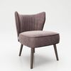 PLAYBOY - Sessel HOLLY" gepolsterter Lounge-Stuhl mit Rückenlehne, Samtstoff in Rosa mit Massivholzfüsse, Retro-Design" Bild 2