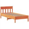 vidaXL Massivholzbett ohne Matratze Wachsbraun 100x200 Kiefernholz 3323268 Bild 5