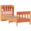 vidaXL Massivholzbett ohne Matratze Wachsbraun 100x200 Kiefernholz 3323268 Bild 3