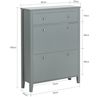 SoBuy FSR89-HG Schuhschrank, MDF, Lackiert, Grau, 76 x 78 x 18 cm Bild 3