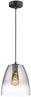 Fischer & Honsel 60840 Pendelleuchte Miro schwarz Glas rauchfarben klar 20cm Bild 2