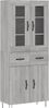 vidaXL Highboard Grau Sonoma 69,5x34x180 cm Holzwerkstoff 3198567 Bild 2