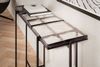 Konsolentisch Schwarz 90x29x85 cm Design Anrichte Glas Flur Bild 5