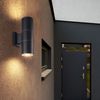 RGB LED Wandleuchte für den Außenbereich aus ALU und Glas Bild 4