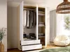 Vente-unique - KALONY Wardrobe and walk-in wardrobe Holz, Platte BeigeWeiß - B 51,4 cm x H 203,5 cm x L 136,6 cm Bild 2