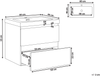 Wandmontierter Waschbeckenunterschrank mit Waschbecken CARDIEL Weiß Bild 2