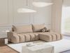 Selsey 'Dandelino' Ecksofa mit Schlaffunktion, Stauraum und Samtbezug, beige, rechts, 80 x 275 x 168 cm Bild 3