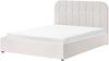 Bett mit Stauraum CHALLANS Stoff Cremeweiß 140 x 200 cm Bild 5