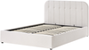 Bett mit Stauraum CHALLANS Stoff Cremeweiß 140 x 200 cm Bild 4