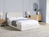 Bett mit Stauraum CHALLANS Stoff Cremeweiß 140 x 200 cm Bild 3