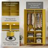 skølm 'Atria' Kleiderschrank, Metall, 170x45x80 cm, senfgelb, Garderobe mit 4 Fächern und 2 Kleiderstangen Bild 3