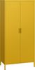 skølm 'Atria' Kleiderschrank, Metall, 170x45x80 cm, senfgelb, Garderobe mit 4 Fächern und 2 Kleiderstangen Bild 2