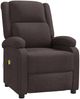 vidaXL Ohrensessel mit Massagefunktion Dunkelbraun Stoff 342431 Bild 2