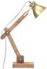 vidaXL Schreibtischlampe Industriestil Messing Rund 58x18x90 cm E27 320552 Bild 4