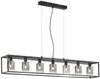 Fischer & Honsel 60909 Pendelleuchte Iska 7-flammig schwarz Glas rauchfarben klar Bild 2