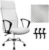 Deuba Bürostuhl mit Armlehnen, ergonomisch, und Wippfunktion, weiß, 52 x 51 x 122 cm Bild 4