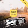Coemo Autobett DREAM RACER (Spielbett mit Spoiler), Weiß Kinderbett 90x200 Rennwagen inkl. Lattenrost LED-Licht Spielbett Bild 4