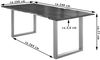 Esstisch Baumkante massiv Akazie nussbaum 240 x 100 silber U-Gestell LUBIN 92402901 Bild 2