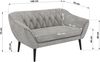 Polstersofa PIRS 2 Skandinavisches Sofa 2-Sitzer, Sofa mit Wellenfederung, Breite 140 cm, schwarze Füße Hoher Sitzkomfort - Hellgrau Velvet Bild 5