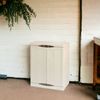 Dmora Acira Outdoor-Garderobe, Mehrzweck-Balkongarderobe, Outdoor-Möbel mit 2 Türen, 100 % Made in Italy, Beige und Braun, 70 x 47 x 91 cm, elegantes Finish Bild 2