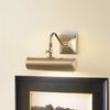 Wandleuchte, Bilderlampe, Stahl, Messing poliert, B 19 cm Bild 4