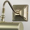 Wandleuchte, Bilderlampe, Stahl, Messing poliert, B 19 cm Bild 2