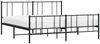 vidaXL Bettgestell mit Kopf- und Fußteil Metall Schwarz 193x203 cm 352504 Bild 5