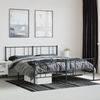 vidaXL Bettgestell mit Kopf- und Fußteil Metall Schwarz 193x203 cm 352504 Bild 4