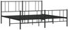 vidaXL Bettgestell mit Kopf- und Fußteil Metall Schwarz 193x203 cm 352504 Bild 3