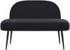 vidaXL Gepolsterte Bank mit Rückenlehne Schwarz 110 x 60 x 76 cm Samt 42040791 Bild 3