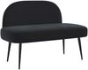 vidaXL Gepolsterte Bank mit Rückenlehne Schwarz 110 x 60 x 76 cm Samt 42040791 Bild 2