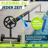tillvex Pool Aufroller Premium 3-5,70 m mit Vollgummireifen inkl. Thermometer & Bänder| Aufrollsystem für Solarfolie | Aufrollvorrichtung für Poolplane & Abdeckung | witterungsbeständiges Material Bild 2