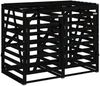 vidaXL Mülltonnenbox für 2 Tonnen Schwarz Massivholz Kiefer 3157689 Bild 5